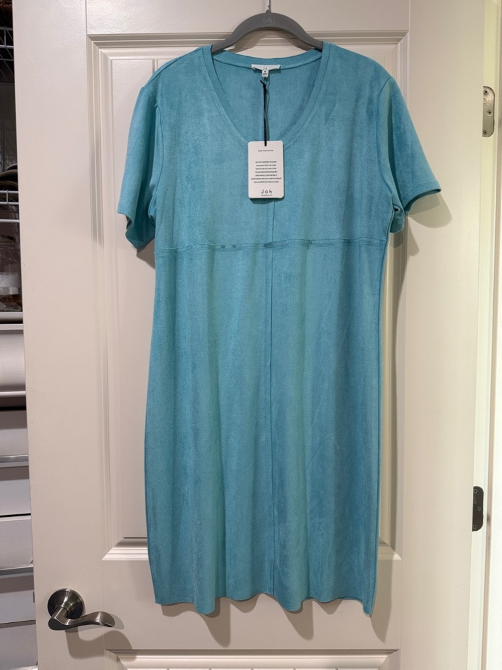 Oh Aqua V-Neck Short Sleeve Midi Dress